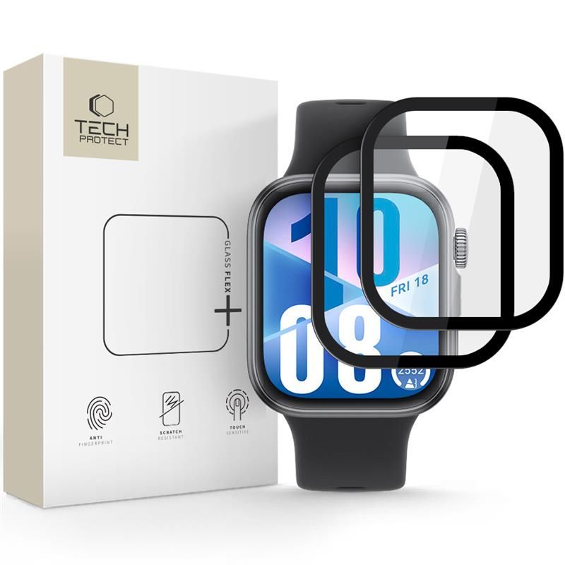 Tech-Protect Glass Flex+ THP4226 Vetro ibrido per Huawei Watch Fit 3 / 4 (2 pz), nero