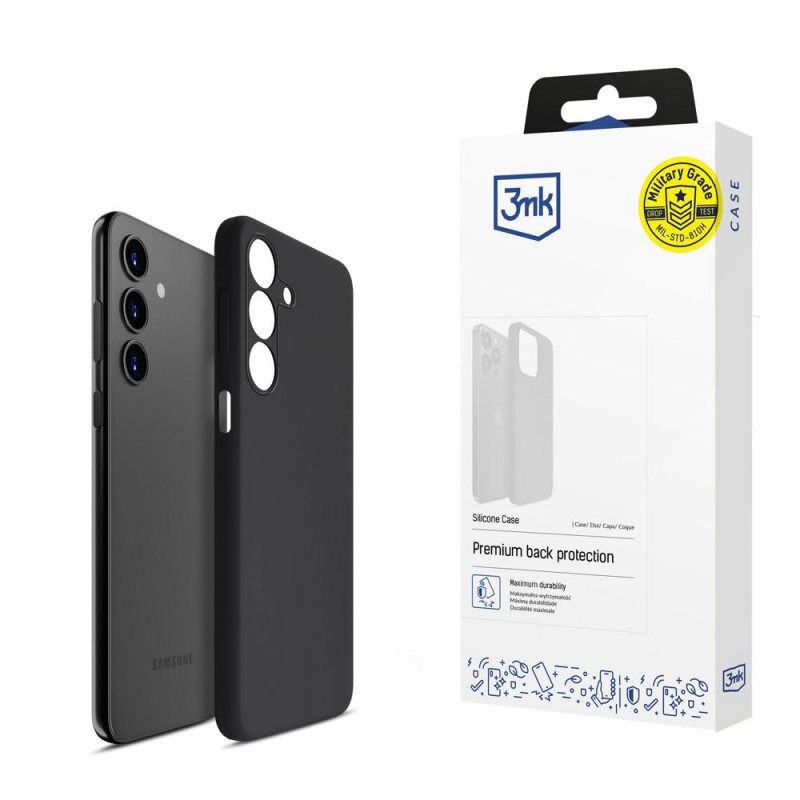 Custodia in silicone 3MK per Samsung Galaxy A15 5G, nera