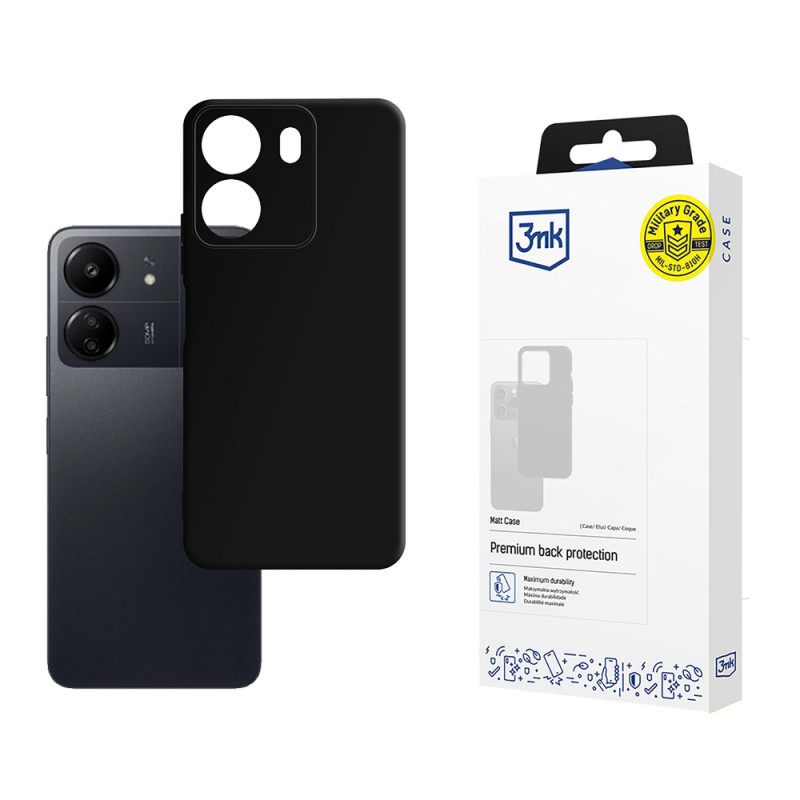 Custodia 3MK Matt Case per Xiaomi Redmi 13C / POCO C65, nera