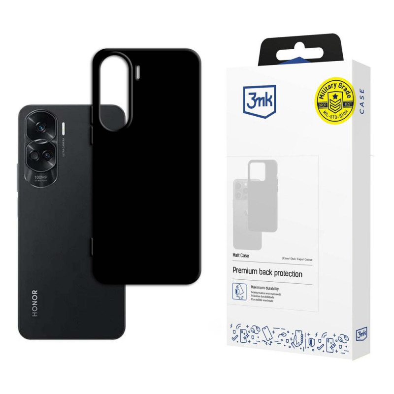 Custodia 3MK Matt Case per Honor 90 Lite, nera