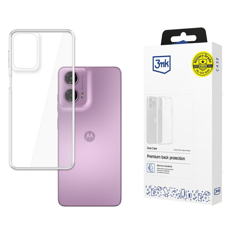 Custodia per smartphone 3MK Clear Case per Motorola Moto G24, trasparente
