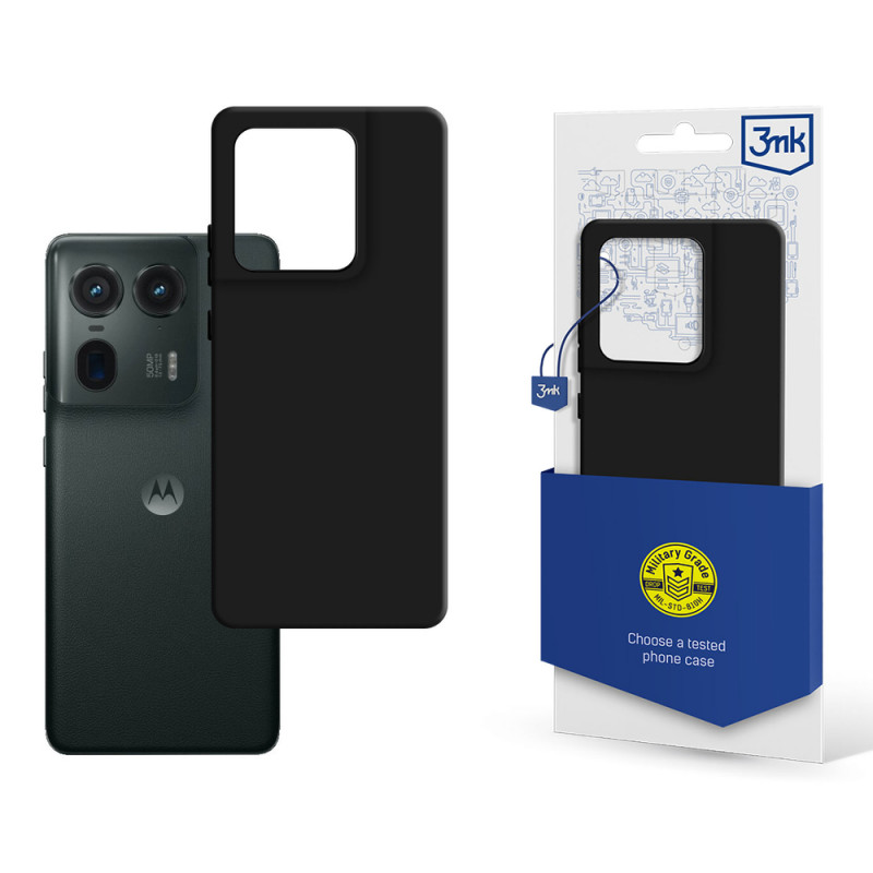 Custodia Matt 3MK per Motorola Moto Edge 50 Ultra, nera