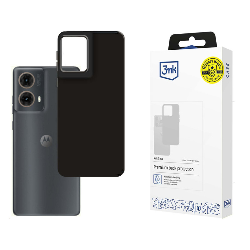 Custodia 3MK Matt Case per Motorola Moto G85, nera