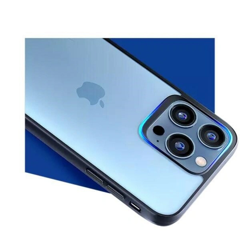 3mk Satin Armor Case+ per Apple iPhone 16 Plus, trasparente con cornice nera