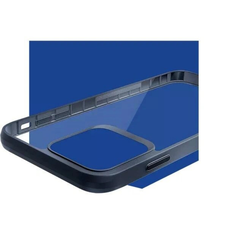 3mk Satin Armor Case+ per Apple iPhone 16 Plus, trasparente con cornice nera