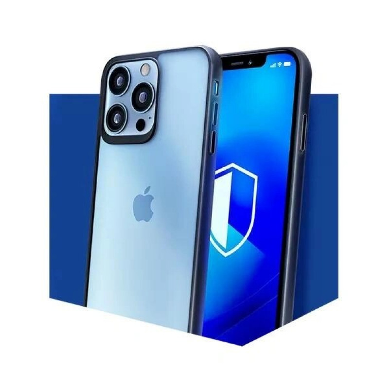 3mk Satin Armor Case+ per Apple iPhone 16 Plus, trasparente con cornice nera