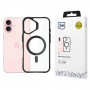 Custodia 3mk Satin Armor MagCase con MagSafe per Apple iPhone 16 Plus (W-3SAMaCa-AiP16Plu-0), trasparente con cornice nera