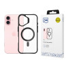 Custodia 3mk Satin Armor MagCase con MagSafe per Apple iPhone 16 Plus (W-3SAMaCa-AiP16Plu-0), trasparente con cornice nera