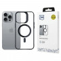 3mk Satin Armor MagCase con MagSafe per Apple iPhone 16 Pro Max (W-3SAMaCa-AiP16PM-0), trasparente con cornice nera