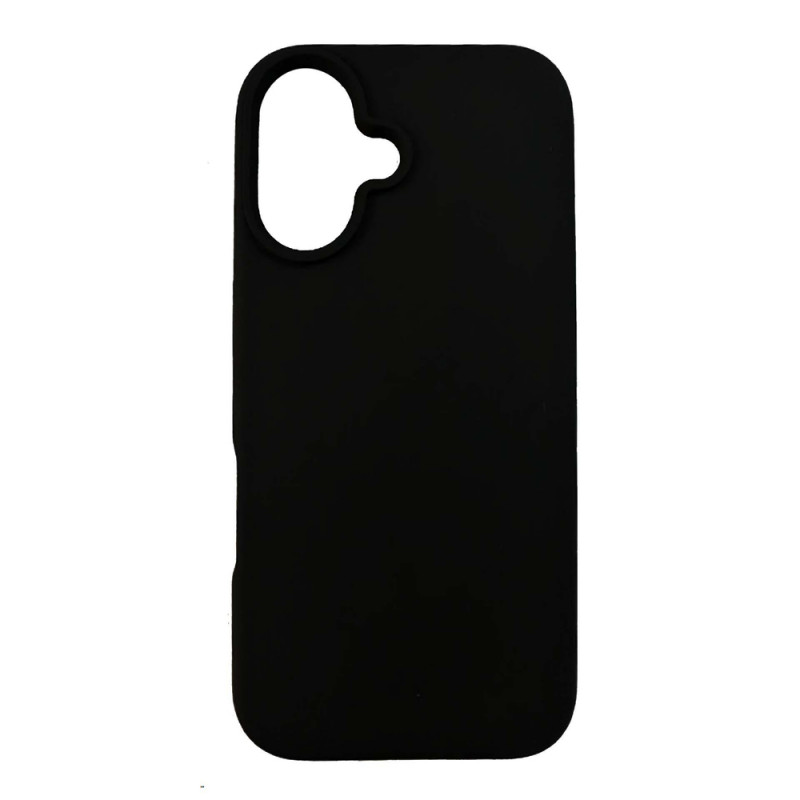 Custodia in silicone 3mk per Apple iPhone 16 Plus, nera