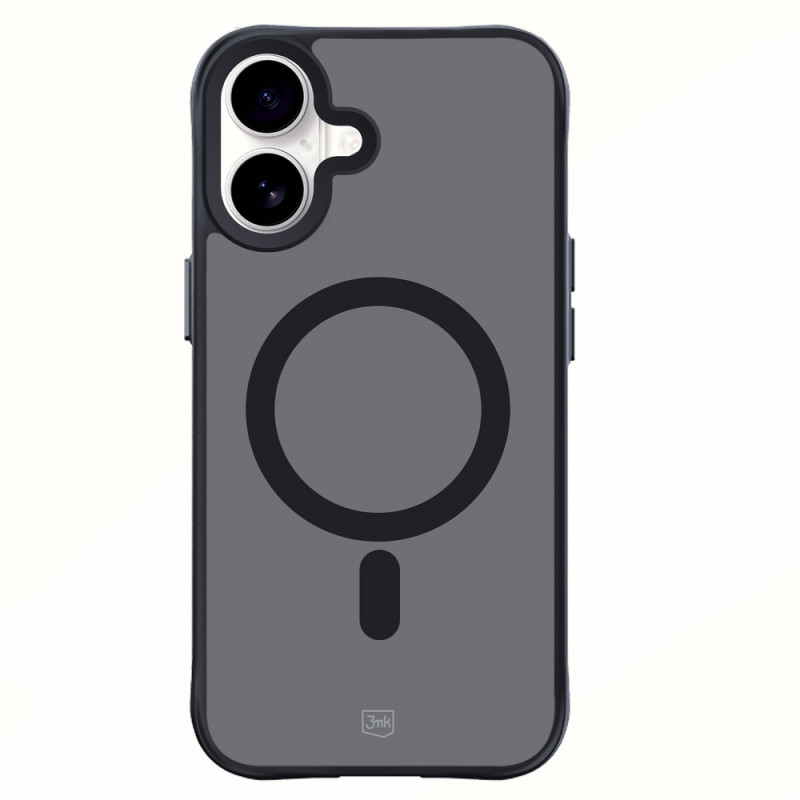 3mk Smoke MagCase con MagSafe per Apple iPhone 16 (W-3SmoMaCa-AiP16-0), semitrasparente