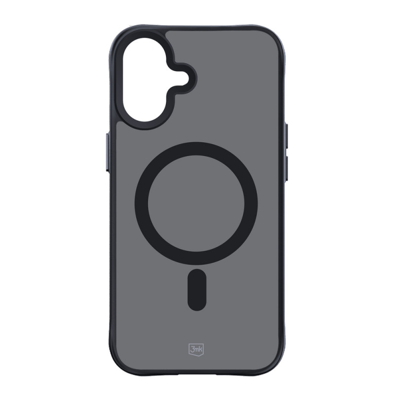 3mk Smoke MagCase con MagSafe per Apple iPhone 16 (W-3SmoMaCa-AiP16-0), semitrasparente