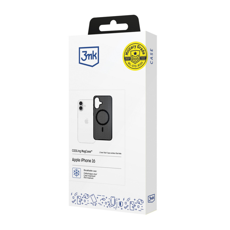3mk COOLing MagCase per Apple iPhone 16 Plus, nero