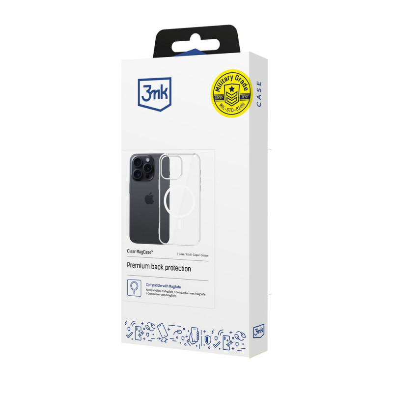 3mk Clear MagCase per Apple iPhone 16 Pro Max, trasparente