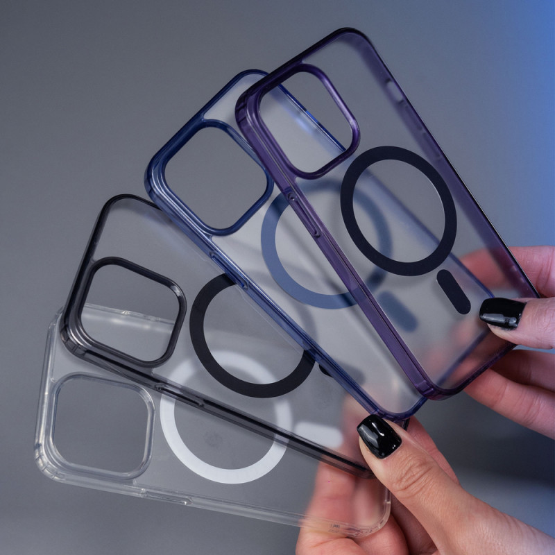 Custodia 3MK Frosty MagCase per Apple iPhone 14 Pro Max, nera