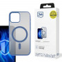Custodia 3MK Frosty MagCase per Apple iPhone 15 Plus, blu