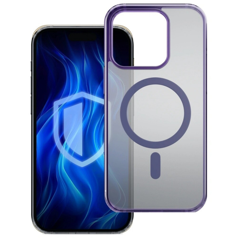 Custodia per smartphone 3MK Frosty MagCase MagSafe per Apple iPhone 13 Pro, viola