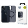 Custodia per smartphone 3MK Smoke Case Mag&Stand MagSafe con supporto per Apple iPhone 14 Plus, nera