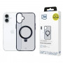 Custodia per smartphone 3MK Smoke Case Mag&Stand MagSafe con supporto per Apple iPhone 16 Plus, trasparente