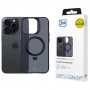Custodia 3MK Smoke Case Mag&Stand per Apple iPhone 16 Pro Max, policarbonato, nera