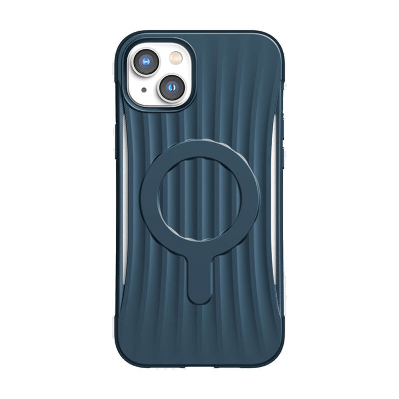 Custodia X-Doria Raptic Clutch MagSafe per Apple iPhone 14 Plus / 15 Plus, blu marino