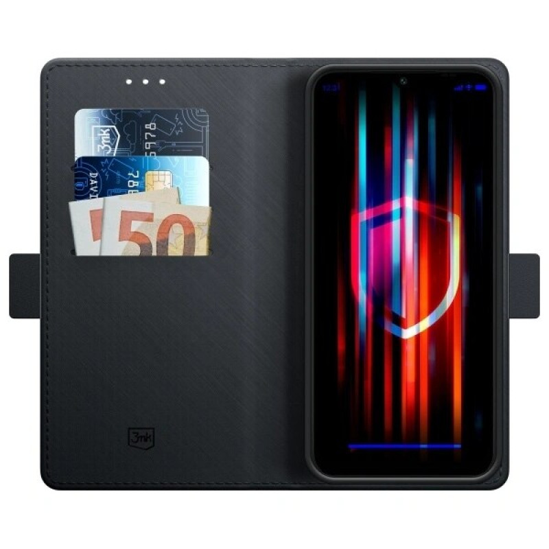Custodia portafoglio 3MK per Samsung Galaxy A16, nera