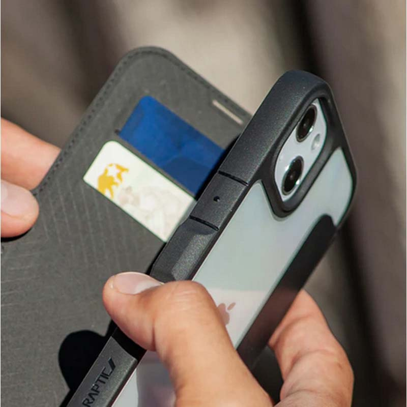 Custodia X-Doria Raptic Urban Folio per Apple iPhone 14 Plus / 15 Plus, nera