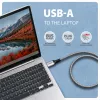 Goobay Adattatore Ethernet Gigabit AXAGON ADE-AM50 USB-A con cavo CAT6 integrato da 5 m, RJ-45