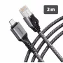 Goobay Adattatore Ethernet Gigabit USB-C AXAGON ADE-CM20 con cavo CAT6 integrato da 2 m, RJ-45