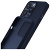 Custodia in silicone 3MK per Apple iPhone 16 Pro Max, blu navy