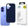 Custodia in silicone 3MK per Apple iPhone 16 Plus, blu navy