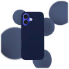 Custodia in silicone 3MK per Apple iPhone 16 Plus, blu navy