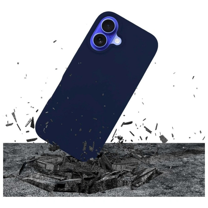 Custodia in silicone 3MK per Apple iPhone 16 Plus, blu navy
