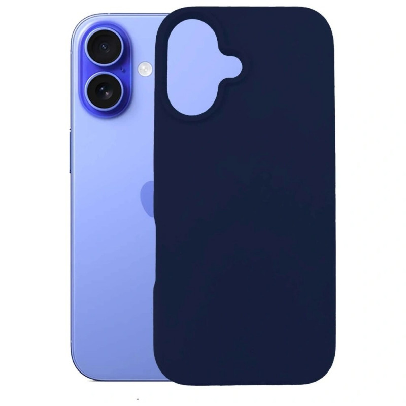 Custodia in silicone 3MK per Apple iPhone 16 Plus, blu navy