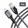 Goobay Adattatore Ethernet Gigabit USB-C AXAGON ADE-CM50 con cavo CAT6 integrato da 5 m, RJ-45
