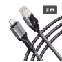 Goobay Adattatore Ethernet Gigabit USB-C AXAGON ADE-CM30 con cavo CAT6 integrato da 3 m, RJ-45