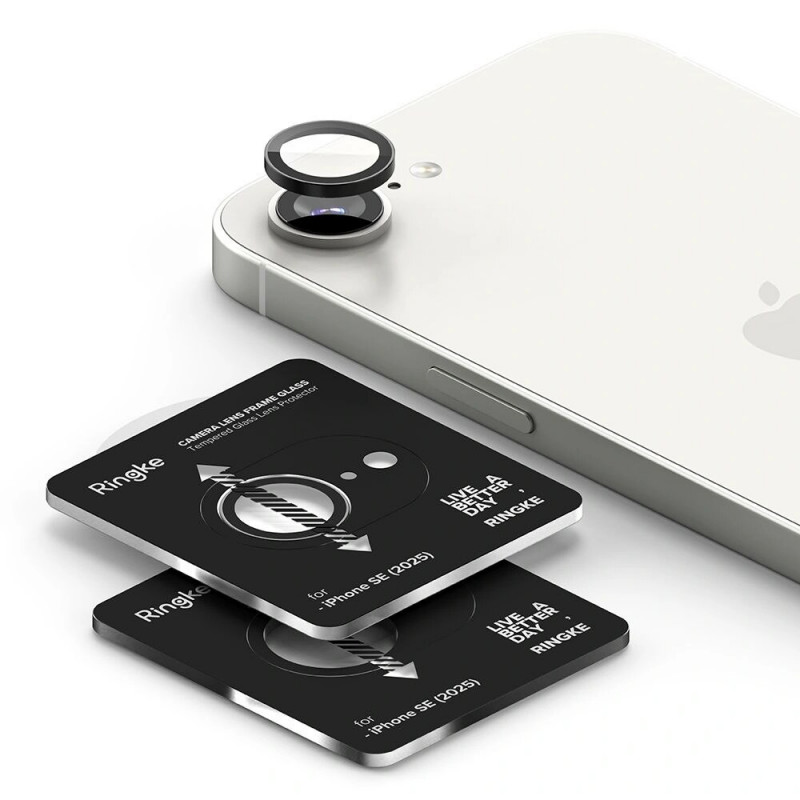 Protezione per fotocamera Ringke per Apple iPhone 17e / 16e, nero (2 pz)