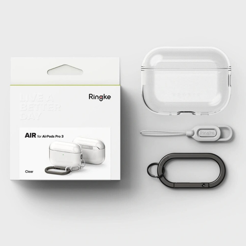 Custodia Ringke Air per Apple AirPods Pro 3, trasparente