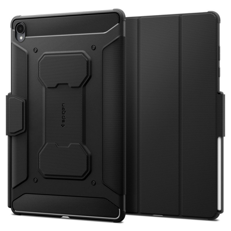 Custodia per tablet Spigen Rugged Armor ACS11822 per Samsung Galaxy Tab S12+ 12.6 (X840 / X846b), nero opaco