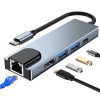 Hub USB-C 5in1 Tech-Protect V3, grigio
