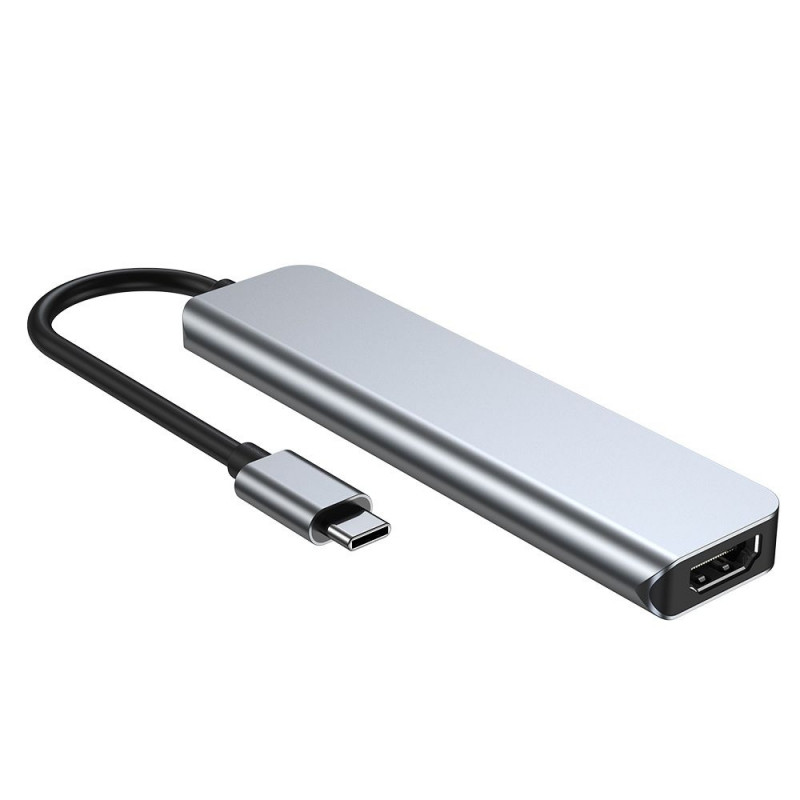 Hub USB-C 6-in-1 Tech-Protect V4, grigio