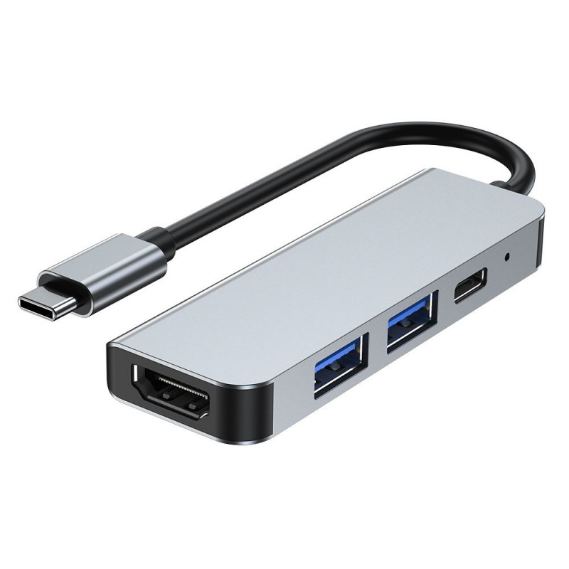 Hub USB-C 4-in-1 Tech-Protect V2, grigio