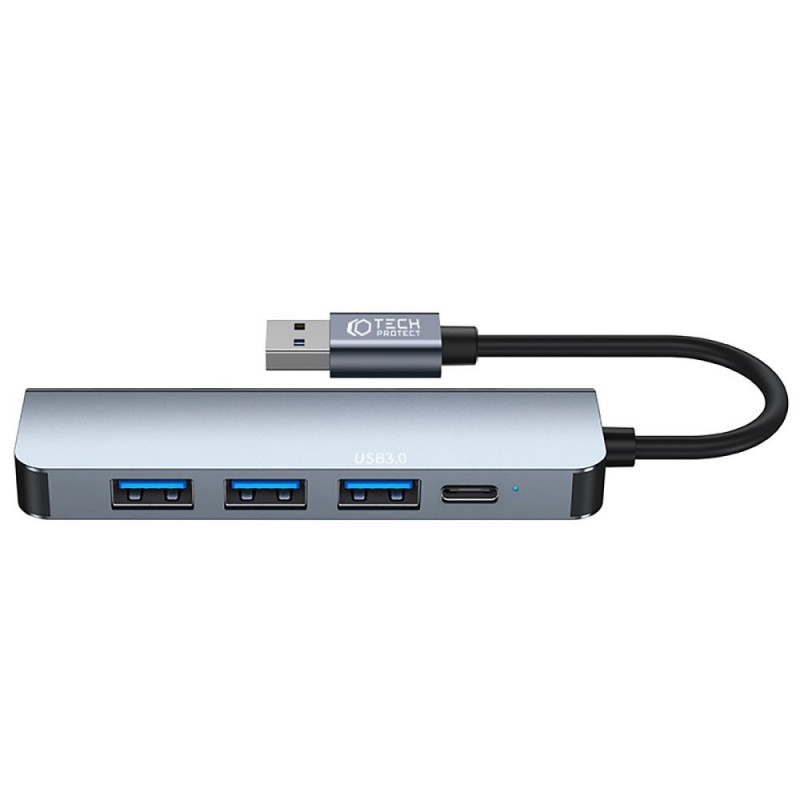 Hub USB-A 5in1 Tech-Protect V0-HUB, grigio