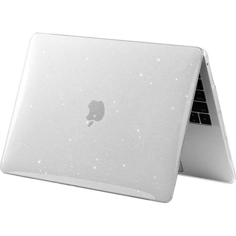 Custodia Tech-Protect SmartShell per Apple MacBook Air 13 2022-2024, glitter trasparente