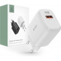 Caricabatterie da parete Tech-Protect C20W a 2 porte, USB-C PD 20W e USB-A QC 3.0, bianco