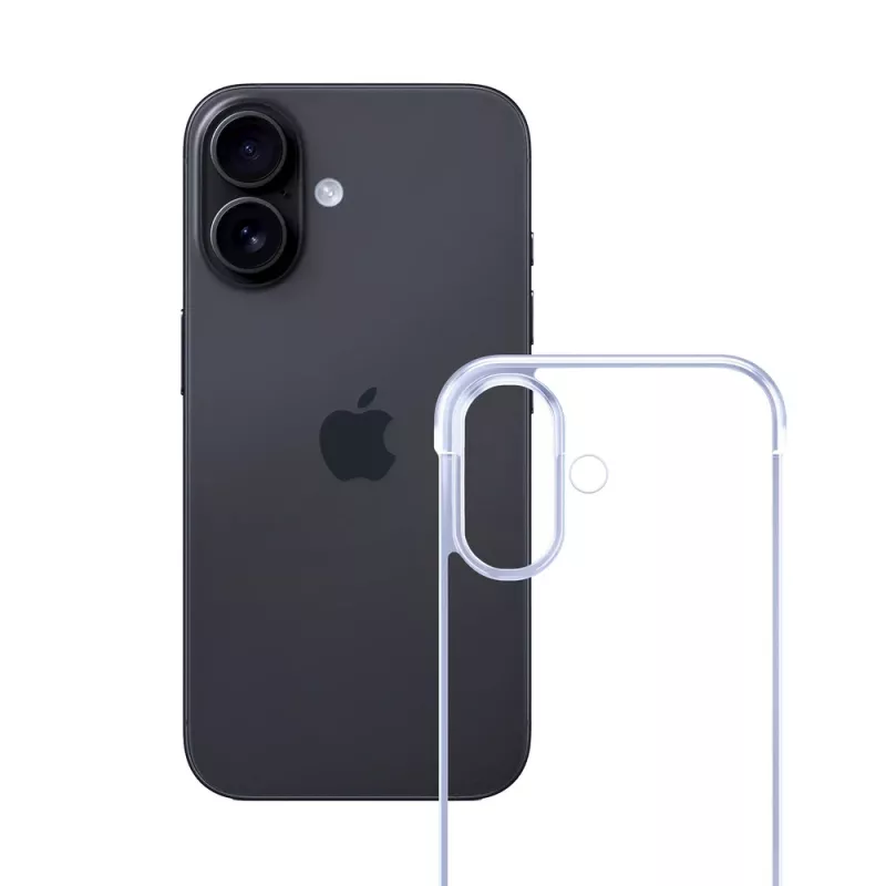 Custodia per smartphone 3mk Just20g Clear Case Apple iPhone 16, trasparente