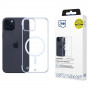 Custodia per smartphone 3mk Just20g MagCase Apple iPhone 15 Plus, trasparente
