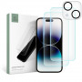 Tech-Protect Supreme Set vetro temperato per Apple iPhone 15, trasparente (2+1 pz)