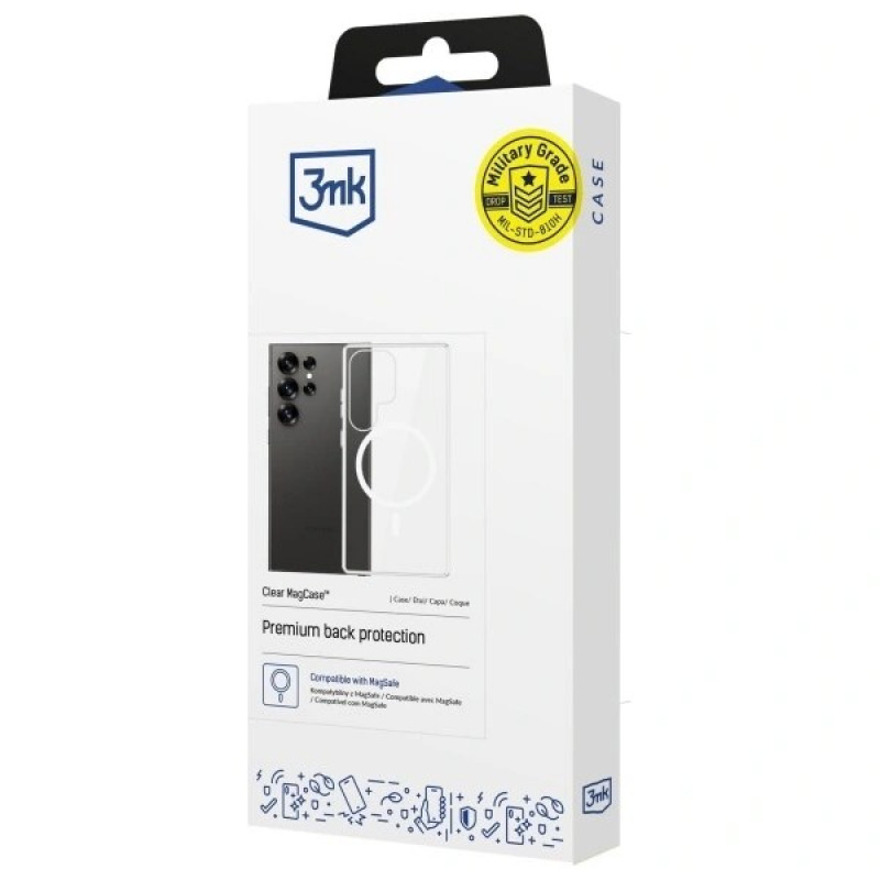 3MK Clear MagCase per Samsung Galaxy S25 Ultra, MagSafe, trasparente