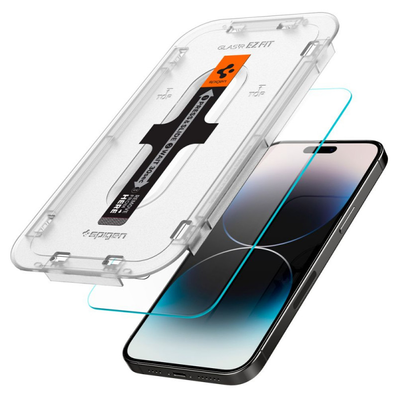 Vetro temperato Spigen GLAS.tR EZ Fit per Apple iPhone 14 Pro Max (2 pz)